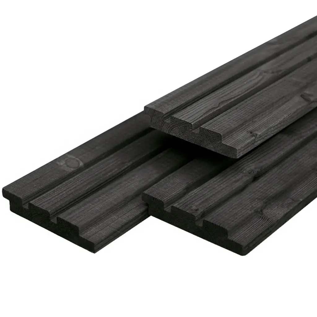 [HK000908] Douglas 365™ triple profiel 18x130mm (120mm werkend), zwart (3000 mm)