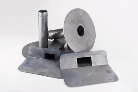 Loden dakwaterafvoer MØ 75mm, uitloop 30 cm