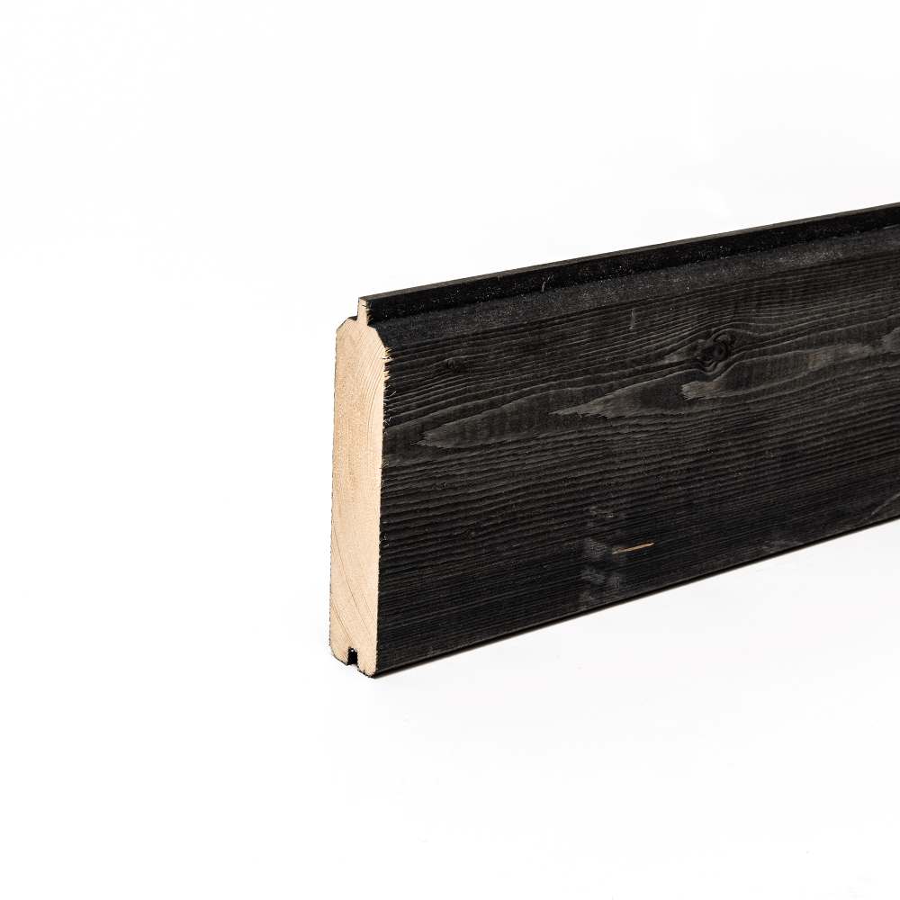 [HK000155] Geïmpregneerd 365™ blokhutprofiel geschaafd 28x137 (werkend 130mm), zwart (2000 mm)