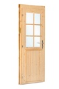 Deur enkel met raam D6 LS vuren 90,5 x 196 cm