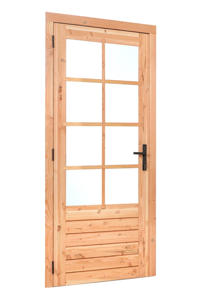 [HK001461] Douglas enkele glas deur dubbelglas 8-ruits B1100xH2150mm buitenmaat (links scharnierend)