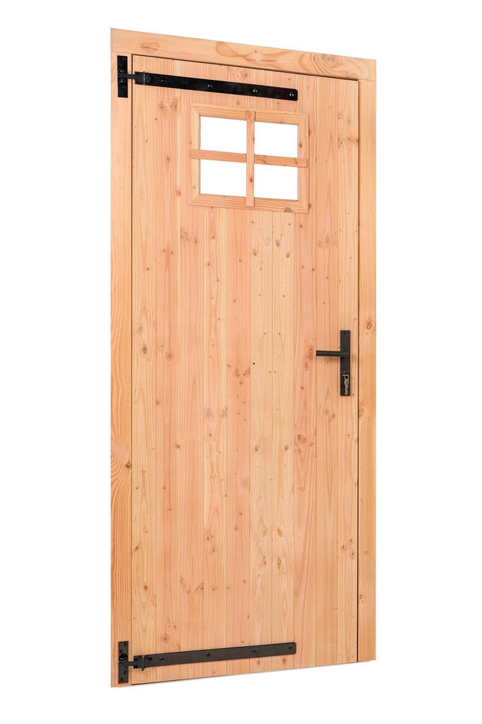 Douglas enkele klampdeur met klein raam B1000xH2050mm buitenmaat