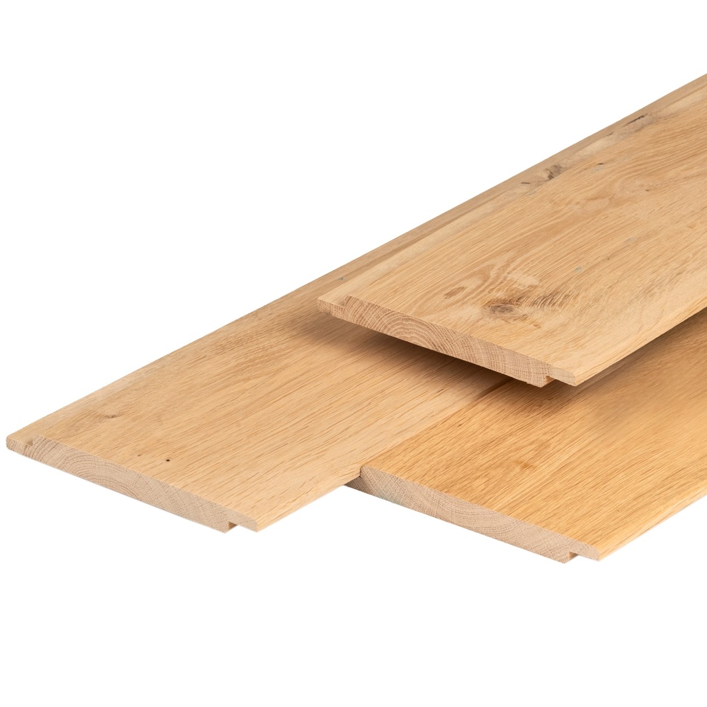 Eiken halfhouts rabat 1,8 x 18,0 gedroogd, geschaafd