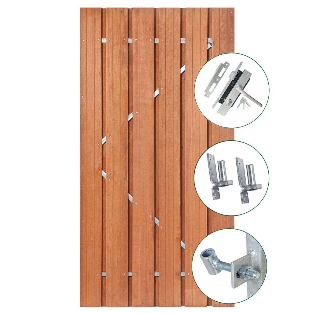 [HK001590] Tuindeur Privacy hardhout (90 cm)