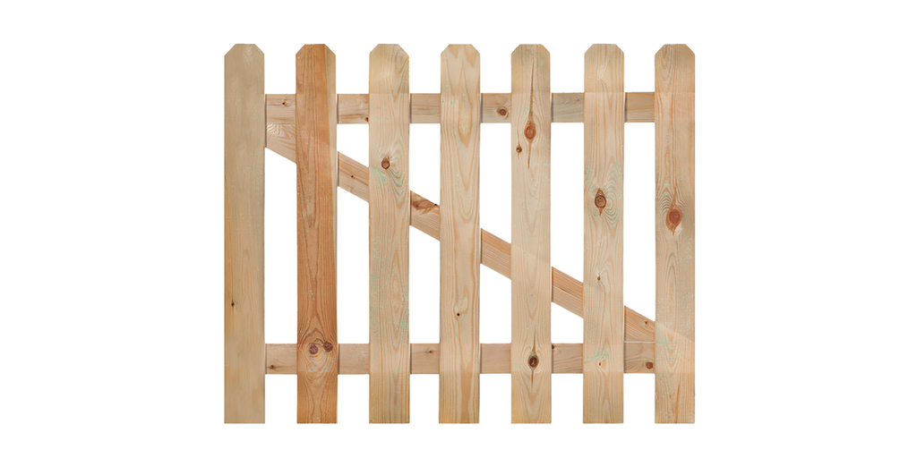 [HK001598] Tuinhekdeur grenen groen geïmpregneerd recht (60 cm)