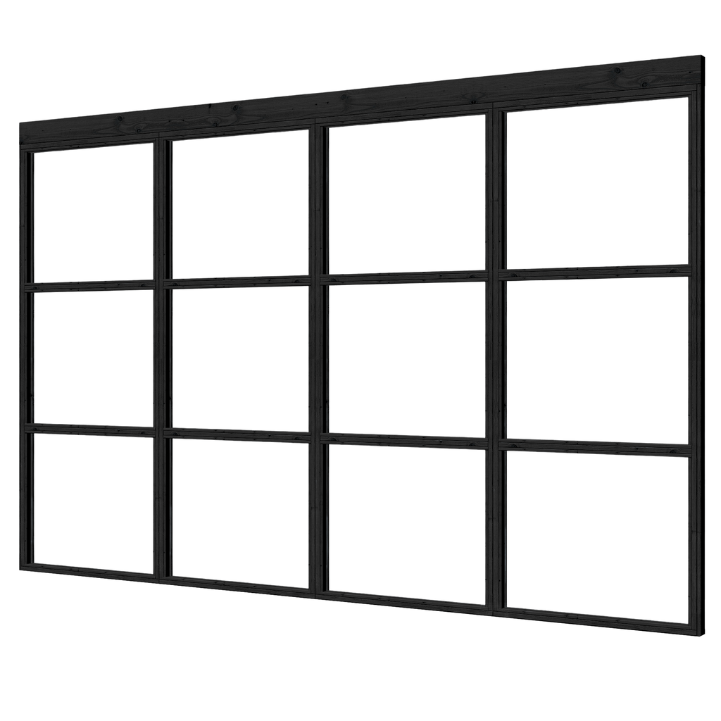 [HK001613] Vaste glaswand 4-delig (330.4 cm)