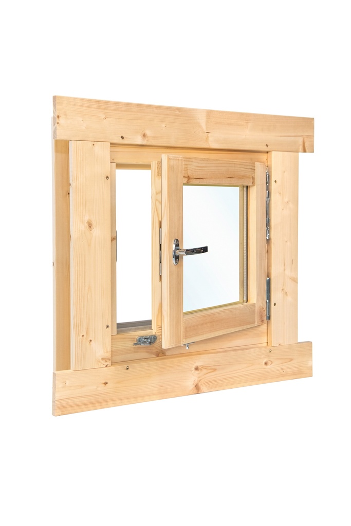 [HK001664] Draai- /kiepraam enkel L5.1 vuren 62,5 x 62,5 cm