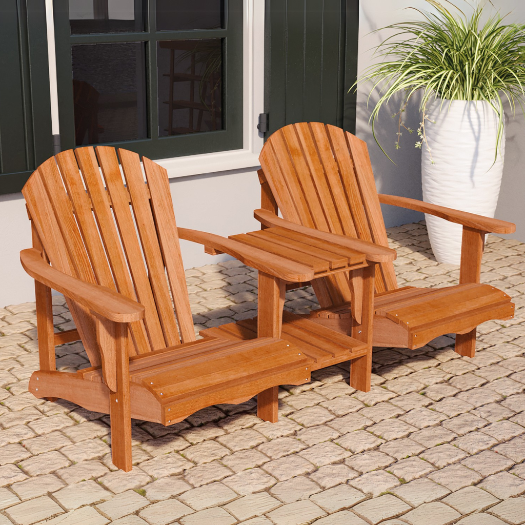 [HK001679] Hardhouten loveseat Relax