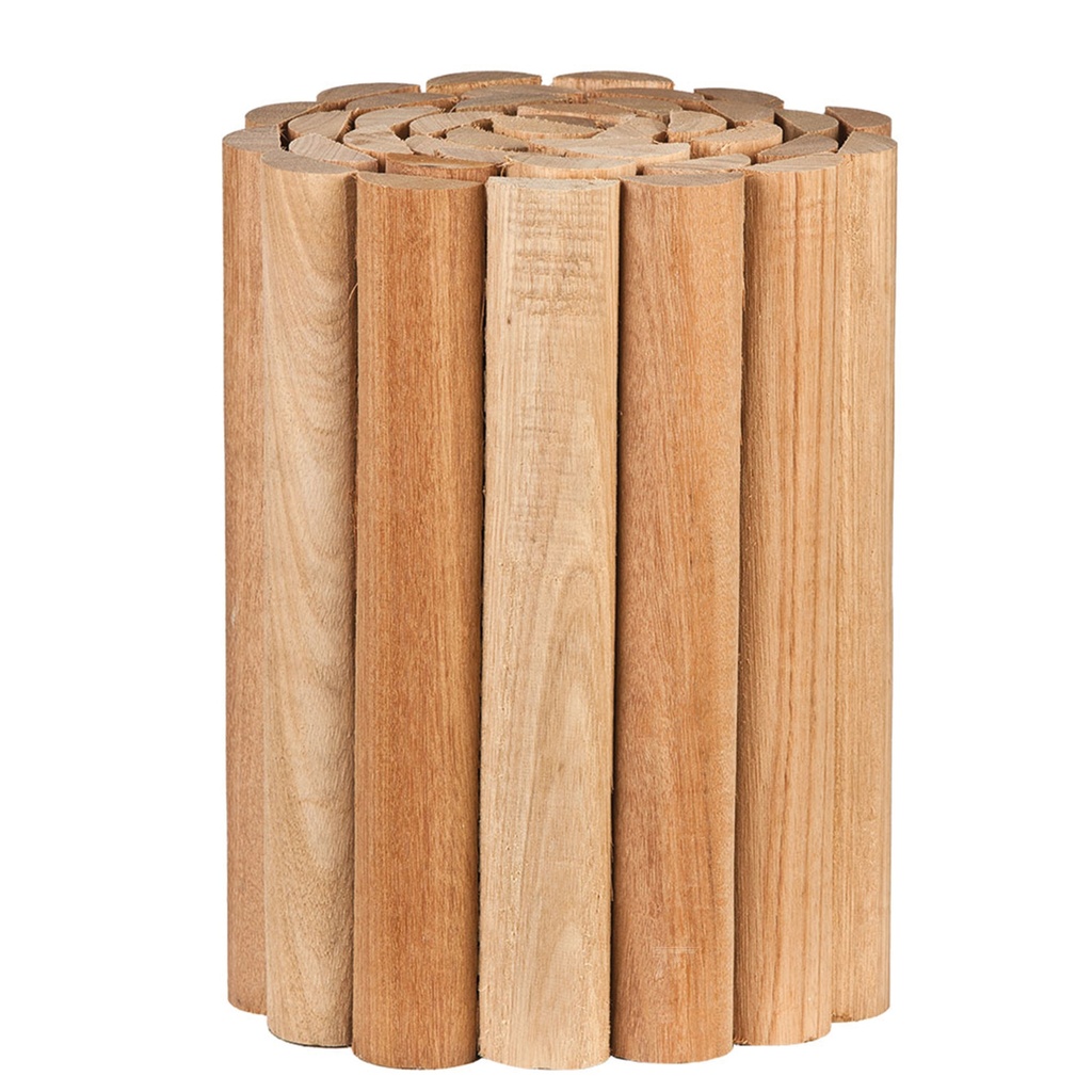 [HK001685] Hardhouten rolborder 30 x 180 cm ½Ø5 cm