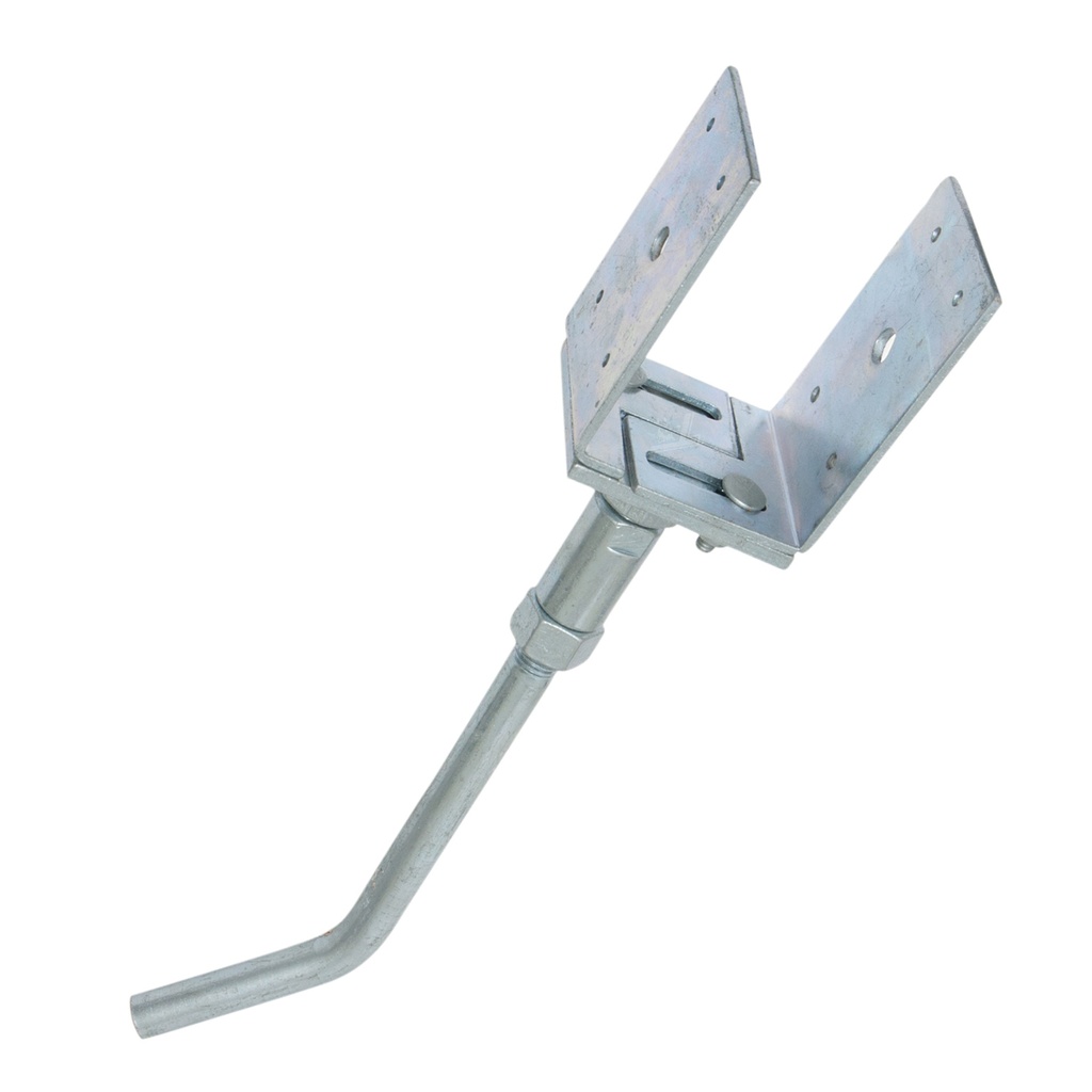 Instortanker gegalvaniseerd voor paaldiktes 6 tot 14 cm in hoogte verstelbaar