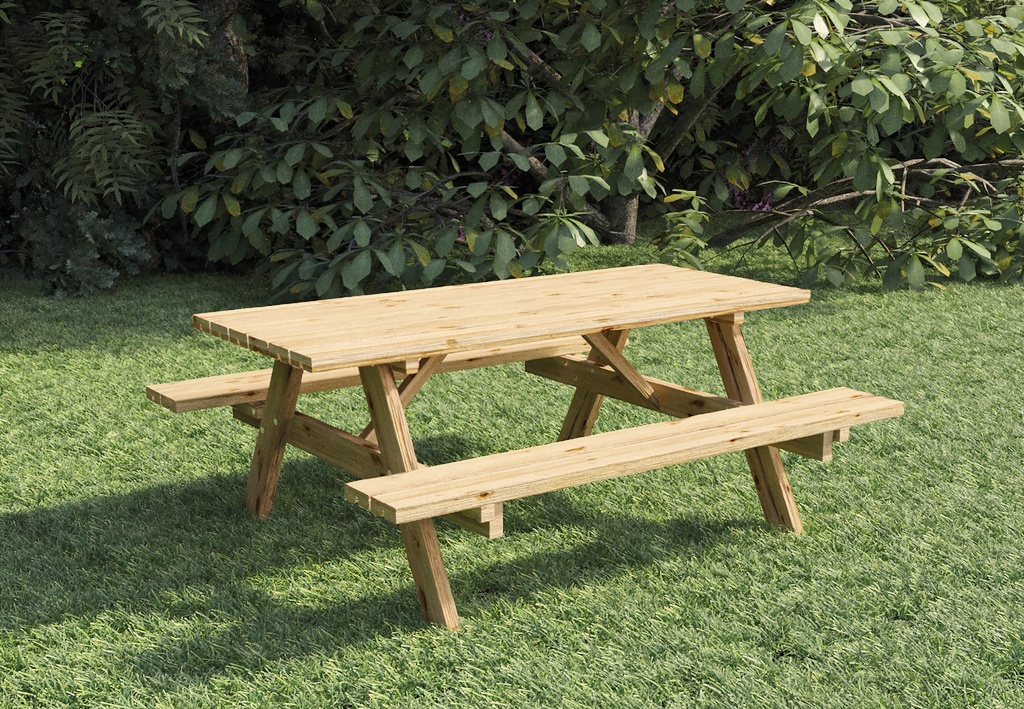 [HK001735] Picknicktafel Excellent 220 cm vuren gedroogd, groen geïmpregneerd
