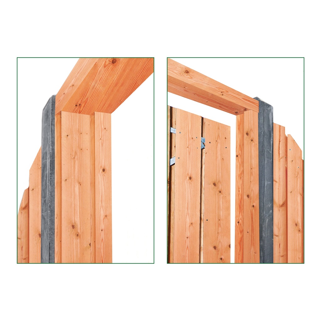 [HK001747] Red Class Wood Tuindeurkozijn + aanslagligger
