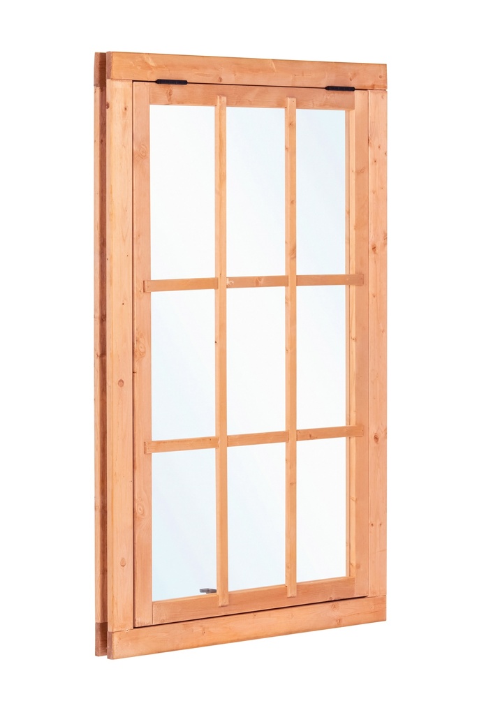 [HK001752] Red Class Wood uitzetraam, 9-ruits Uitzetraam B1000 x H1554 mm buitenmaat