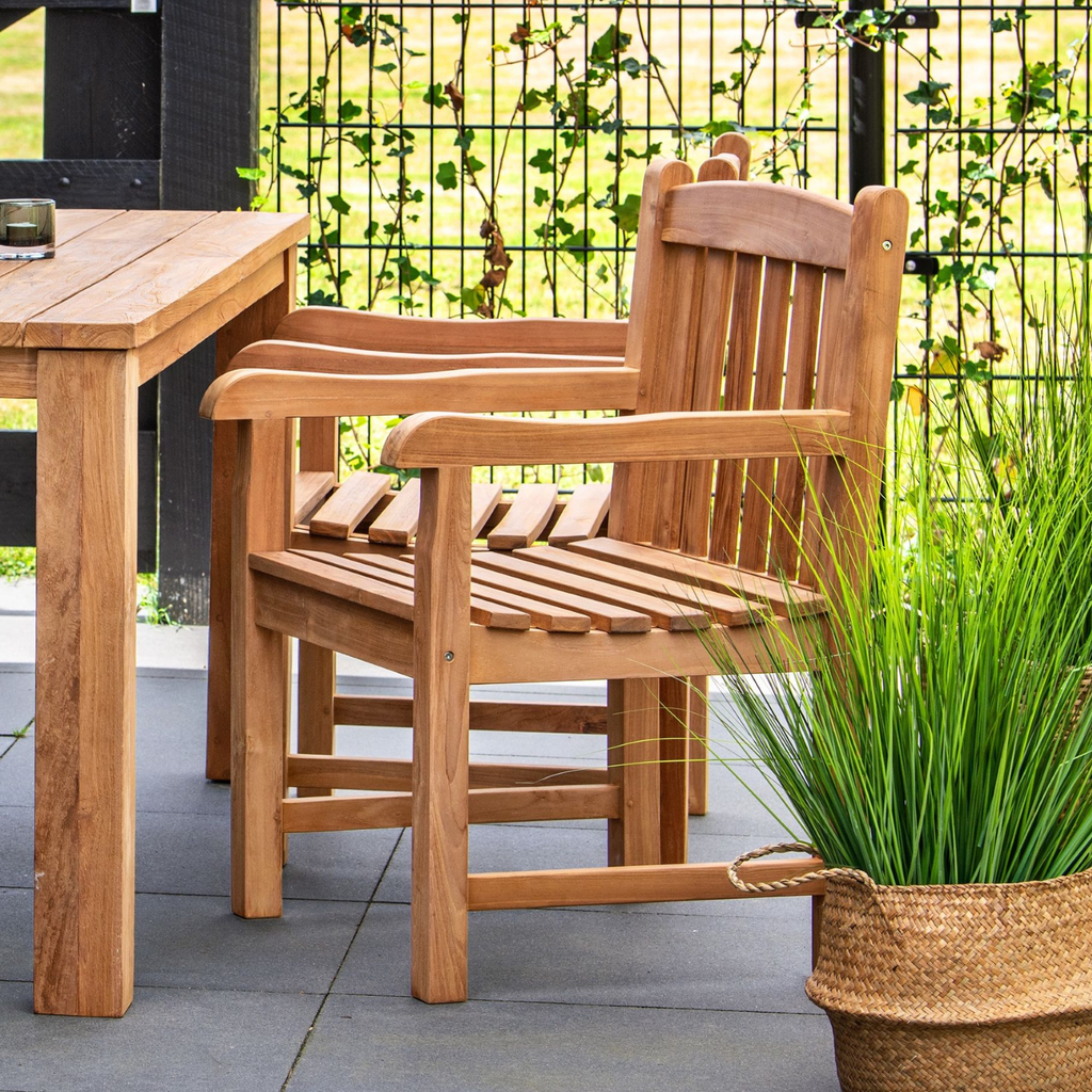 [HK001801] Teak blokstoel Birmingham