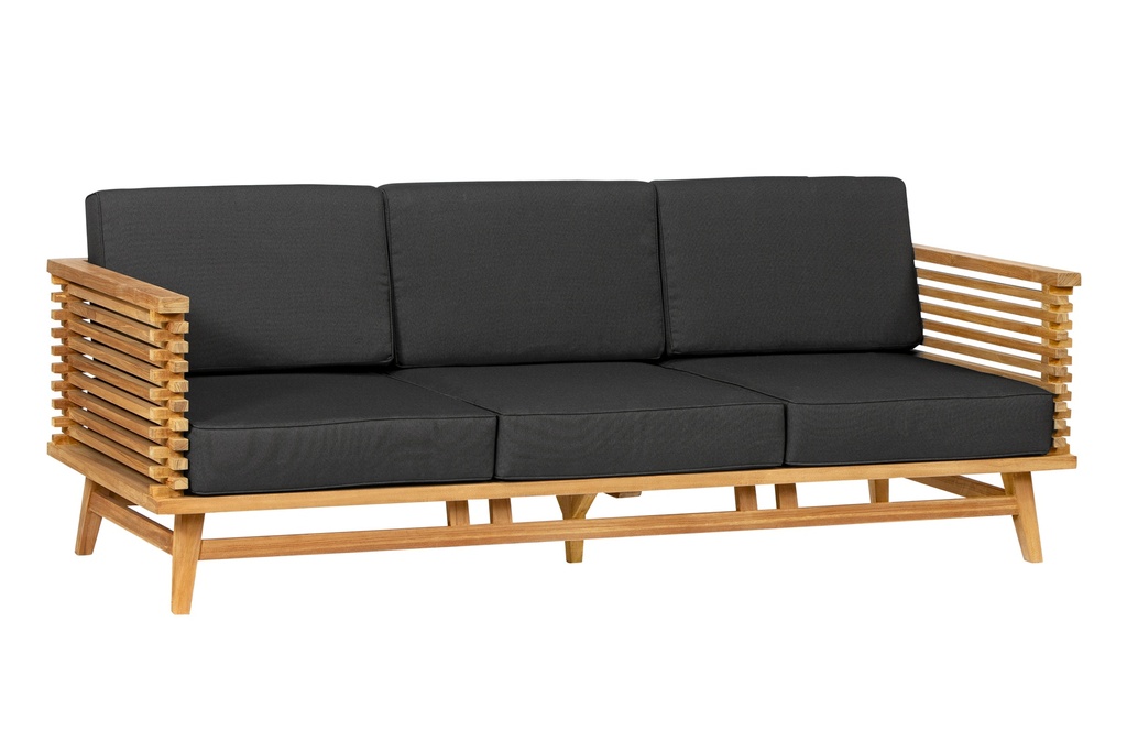 [HK001803] Teak loungeset Riverside 3-zits bank incl. kussens