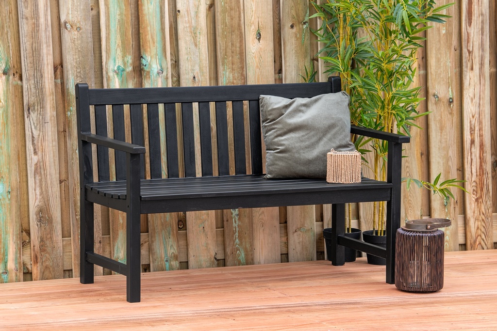 [HK001819] Tuinbank Nice, zwart gespoten