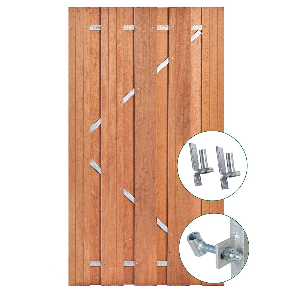 [HK001824] Tuindeur Solide hardhout 180 x 100 cm