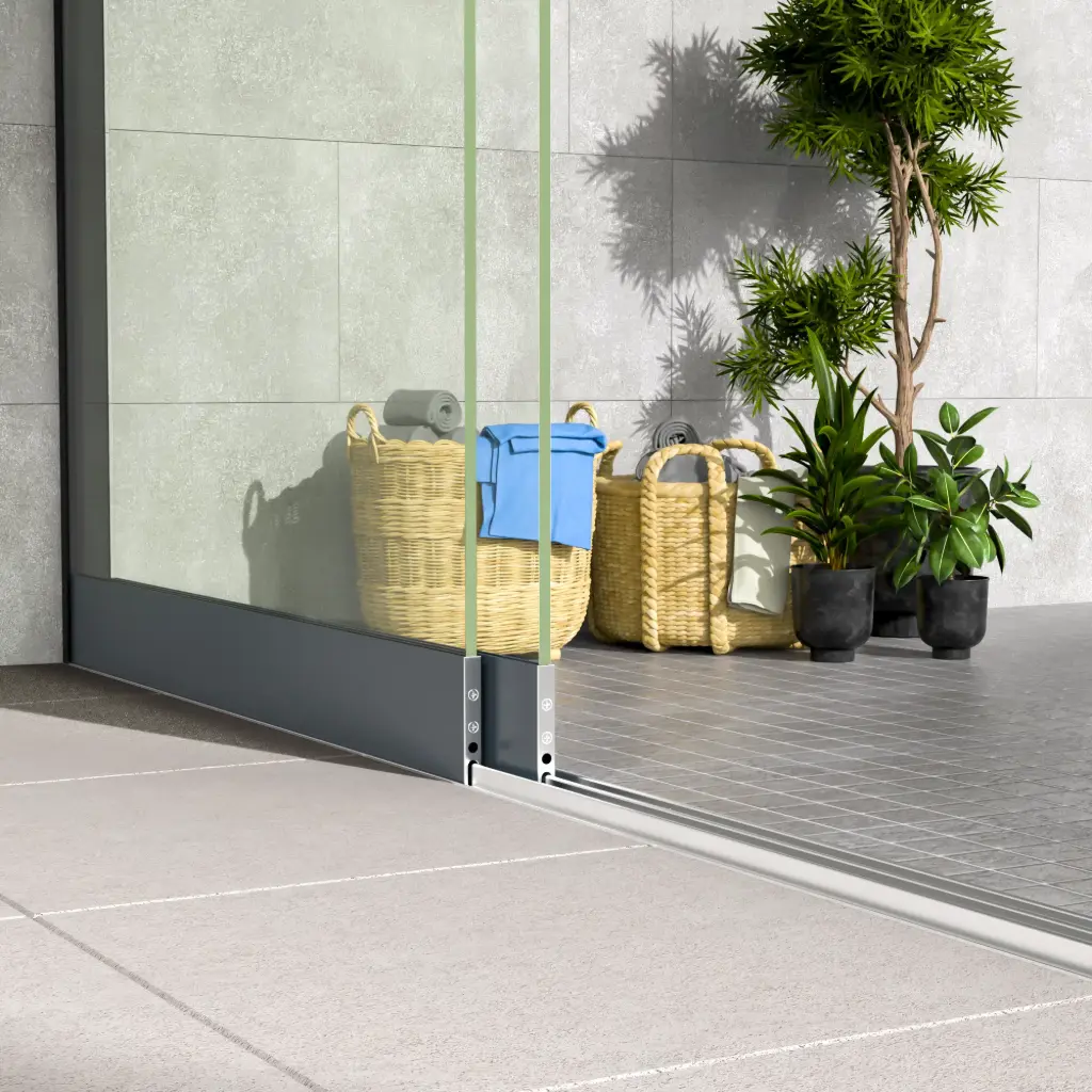 [HK002294] Glazen schuifwand 2-rails (Helder, 820 mm, 1900 mm)