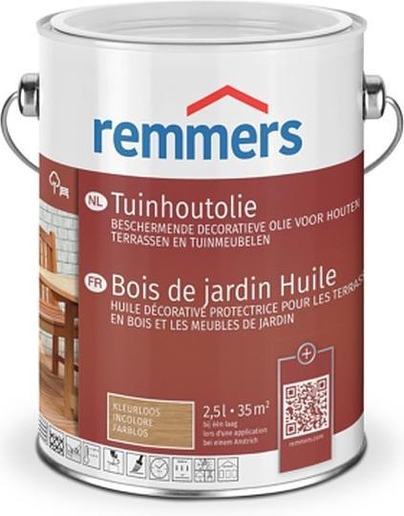 Remmers® tuinhoutolie 0.75/2.5L, diverse kleuren