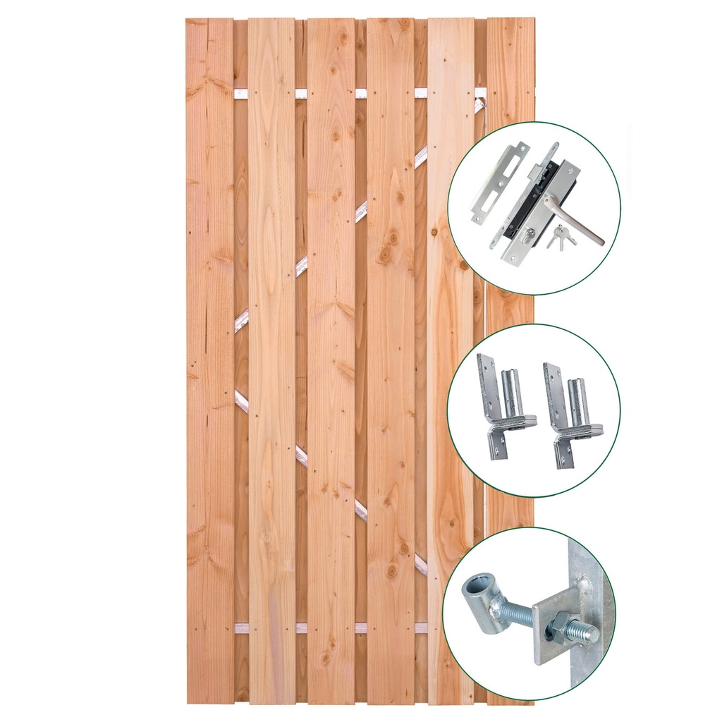Schuttingdeur douglas 90x195cm geschaafd