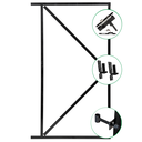 IJzeren deurframe incl. luxe inbouwslotset zwart