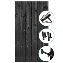 Tuindeur Privacy grenen zwart