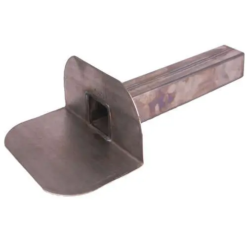 [HK000462] Loden dakwaterafvoer 6 x 8 cm 90° uitloop 30 cm