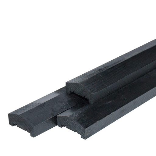 [HK000582] Grenen regel 45x88x1800mm zwart gespoten geschaafd