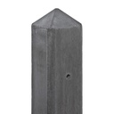Beton paal 10x10x280cm diamandkop, glad antraciet (verschillende varianten)