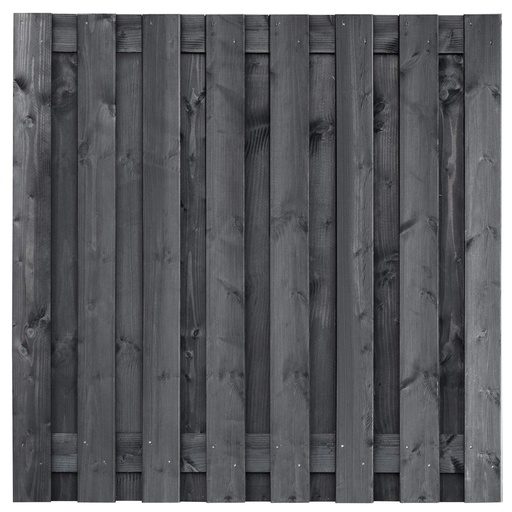 [HK000599] Tuinscherm grenen 180x180cm zwart geimpregneerd geschaafd (6 stuks)