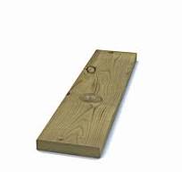 Geïmpregneerde grenen plank 32x125mm geschaafd