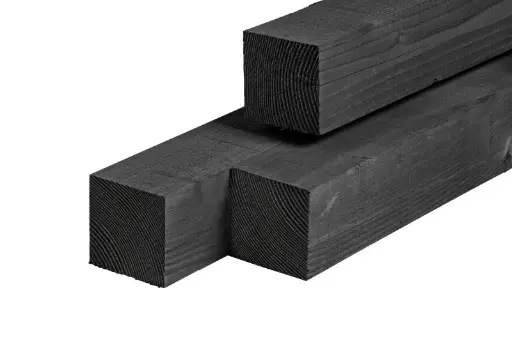 Douglas 150x150mm (140x140mm) geschaafd, zwart geïmpregneerd 