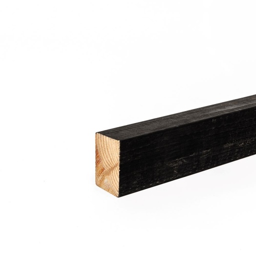 Vuren Balk 50x75mm Zwart Geïmpregneerd